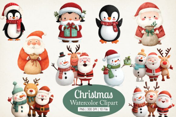 Download Watercolor Christmas Bundle PNG Clipart - Watercolor christmas bundle Collection