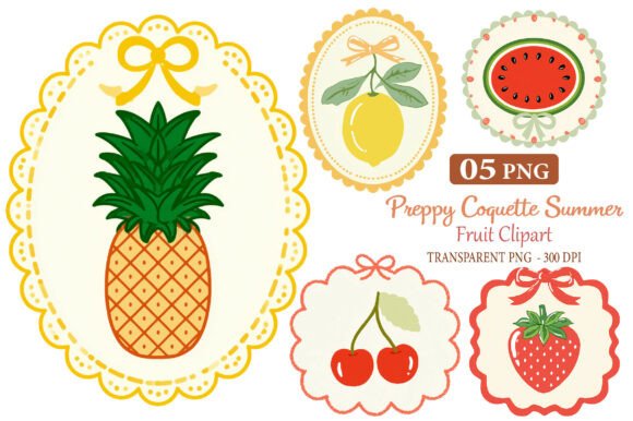Download Preppy Coquette Summer Fruit Clipart - Fruit clipart Collection