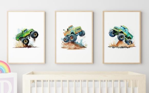 Download Monster Truck Nursery Wall Art Kids - Nursery wall art Collection